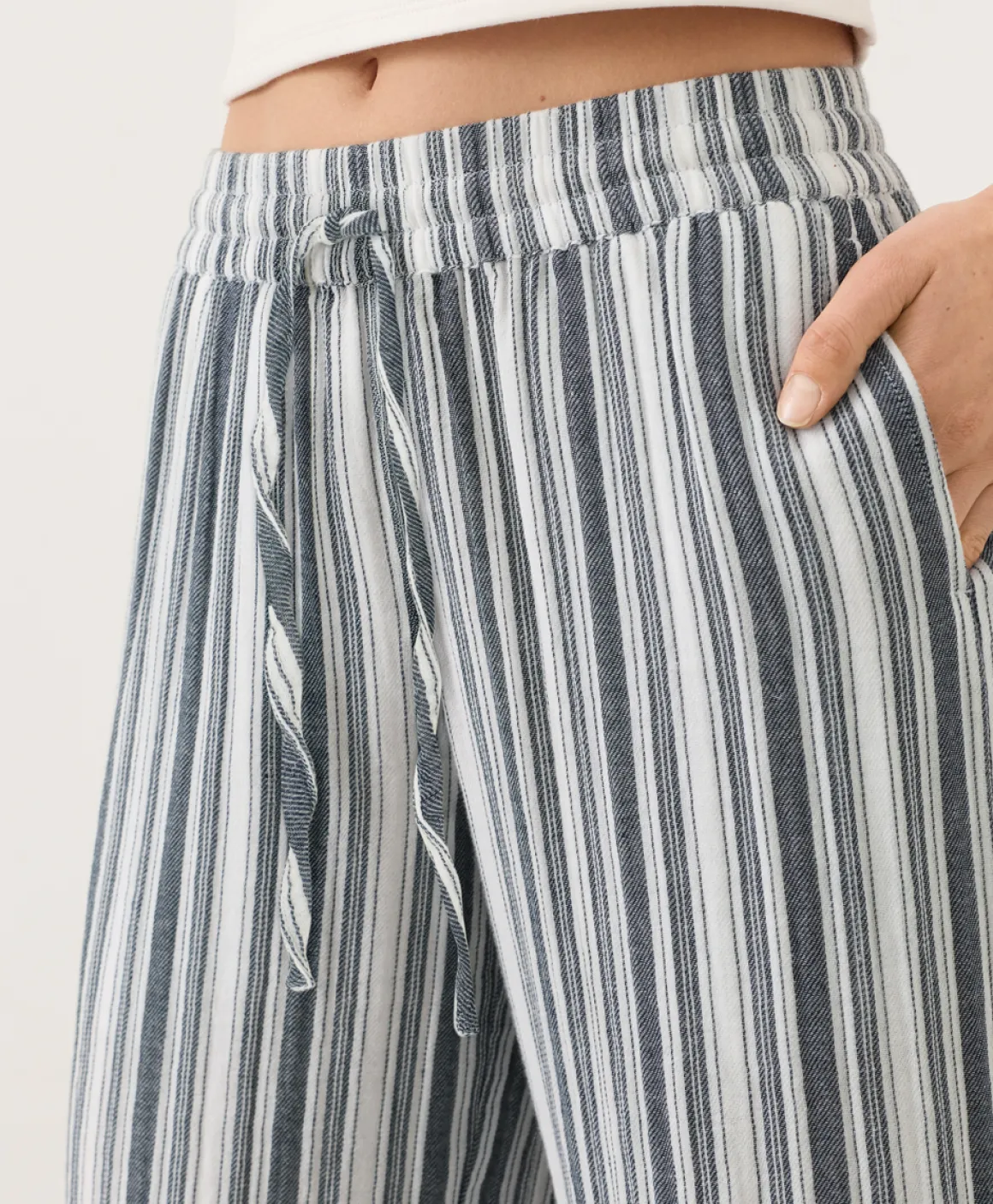 Organic Coastal Double Gauze Split Hem Pant