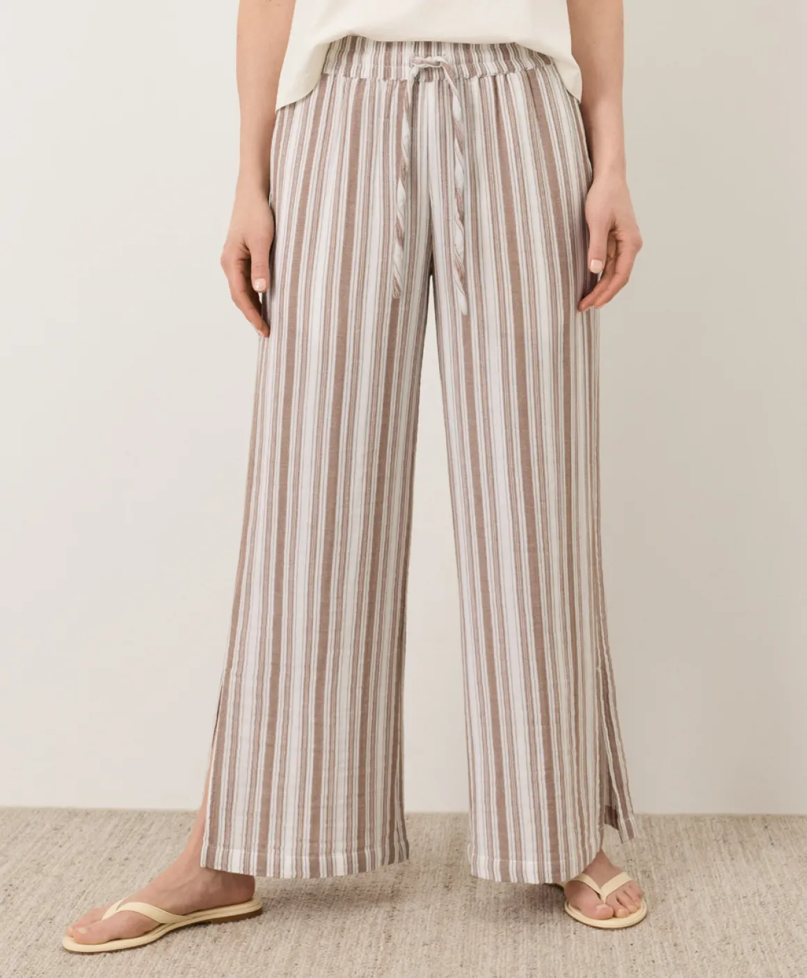 Organic Coastal Double Gauze Split Hem Pant