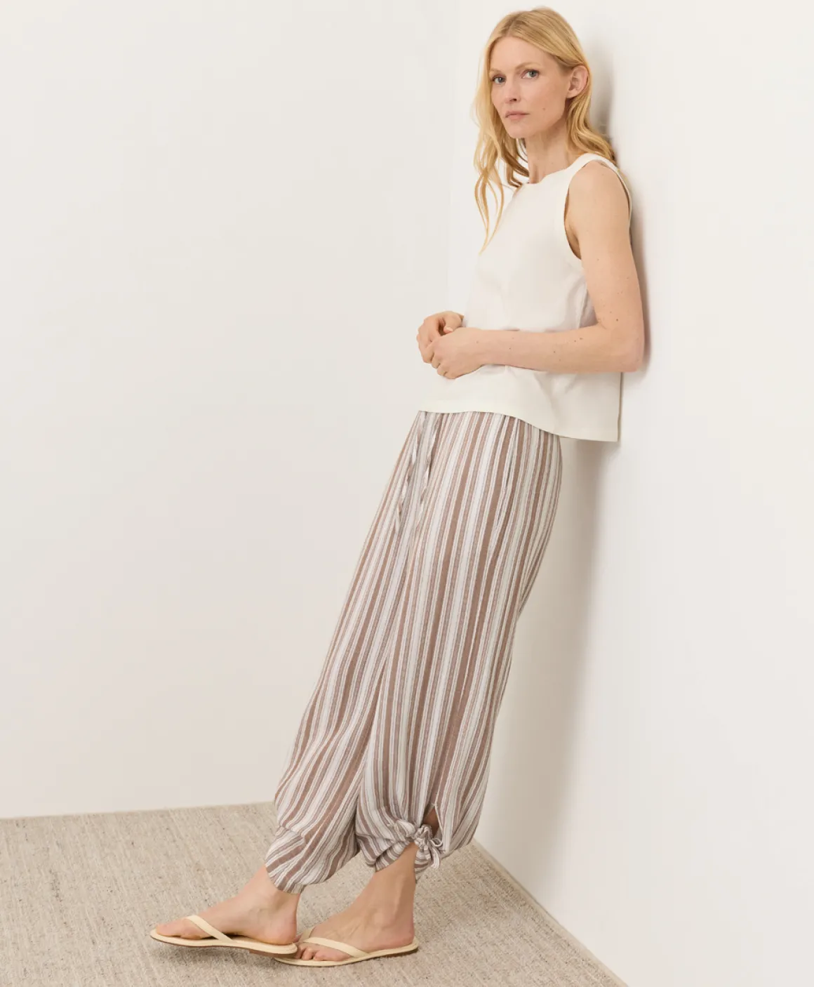 Organic Coastal Double Gauze Split Hem Pant