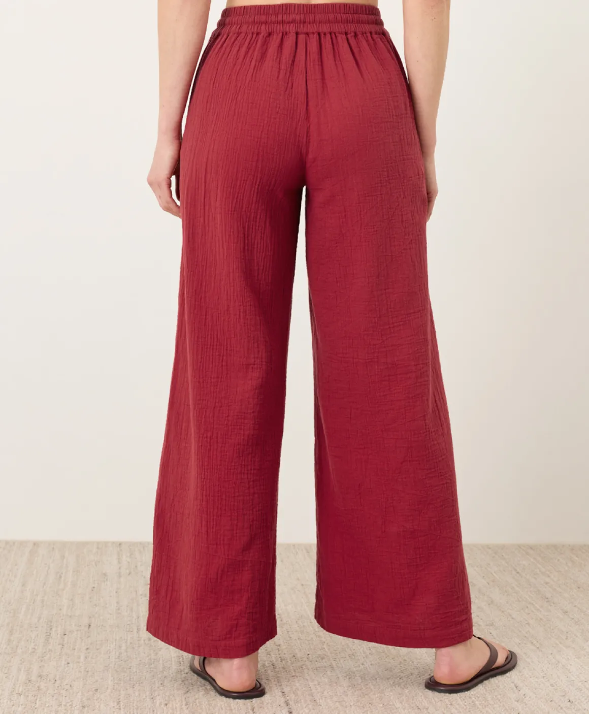 Organic Coastal Double Gauze Split Hem Pant