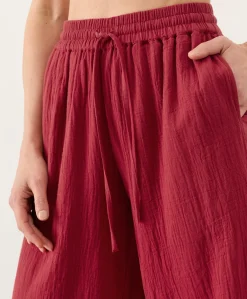 Organic Coastal Double Gauze Split Hem Pant