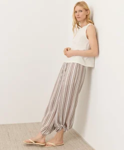Organic Coastal Double Gauze Split Hem Pant