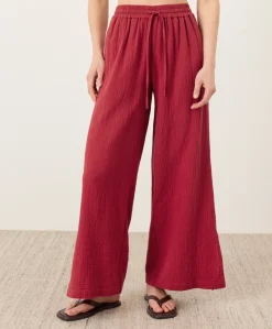 Organic Coastal Double Gauze Split Hem Pant