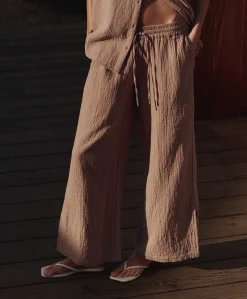 Organic Coastal Double Gauze Split Hem Pant