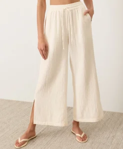 Organic Coastal Double Gauze Split Hem Pant