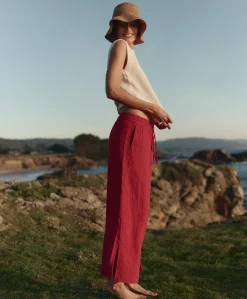 Organic Coastal Double Gauze Split Hem Pant