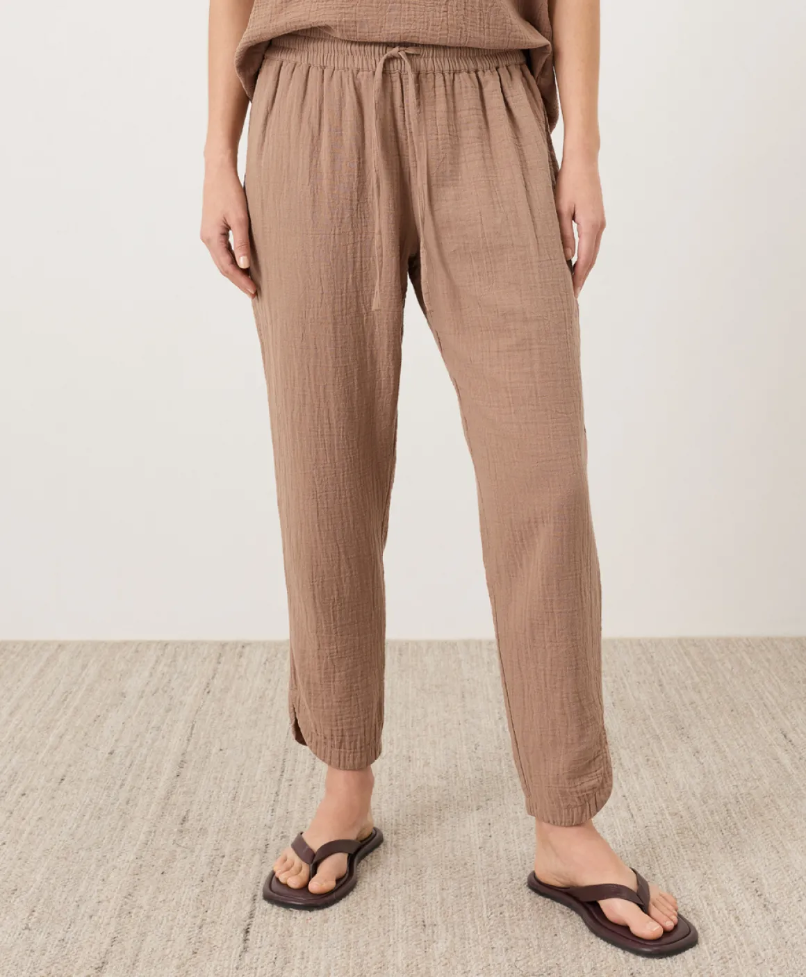 Organic Coastal Double Gauze Tapered Pull-On Pant