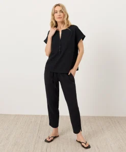 Organic Coastal Double Gauze Tapered Pull-On Pant