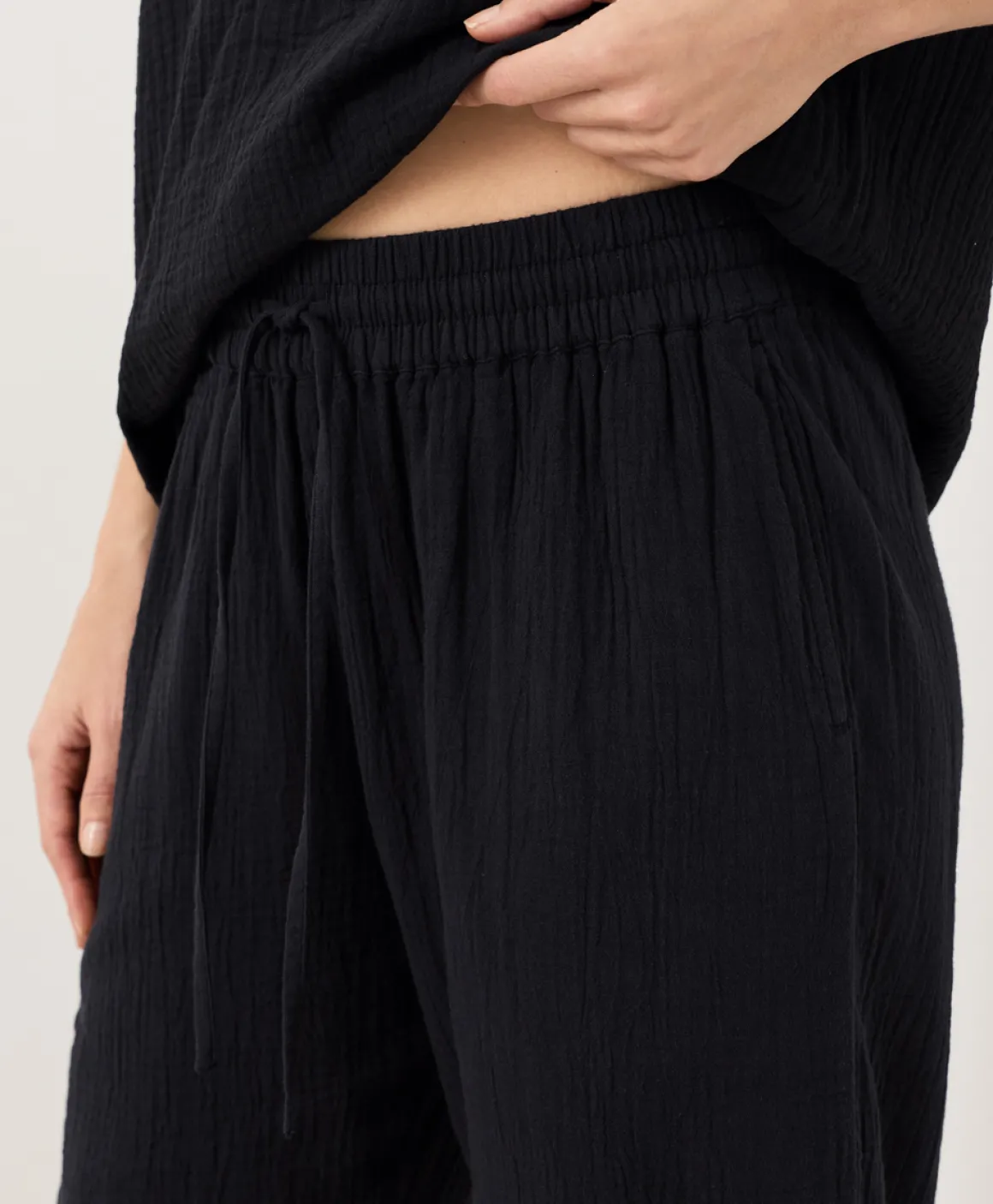 Organic Coastal Double Gauze Tapered Pull-On Pant