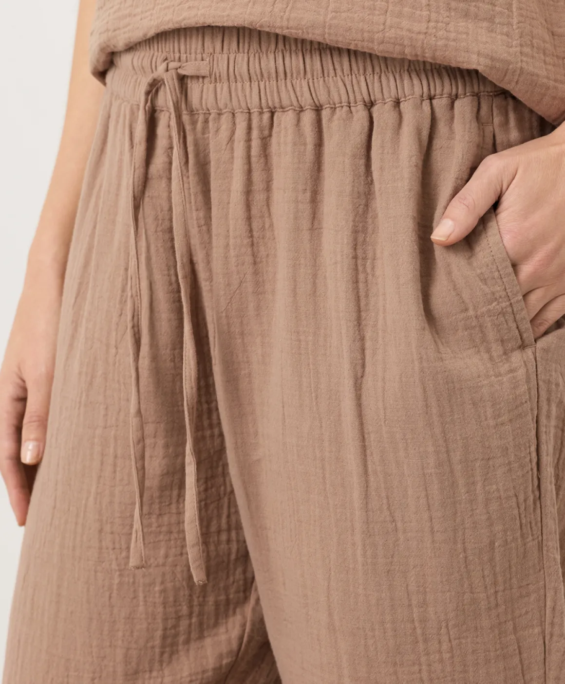 Organic Coastal Double Gauze Tapered Pull-On Pant