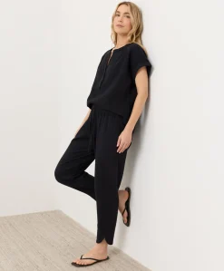 Organic Coastal Double Gauze Tapered Pull-On Pant
