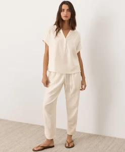 Organic Coastal Double Gauze Tapered Pull-On Pant