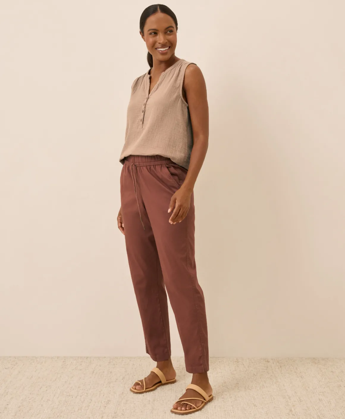 Organic Daily Twill Ultra-High Rise Tapered Pant