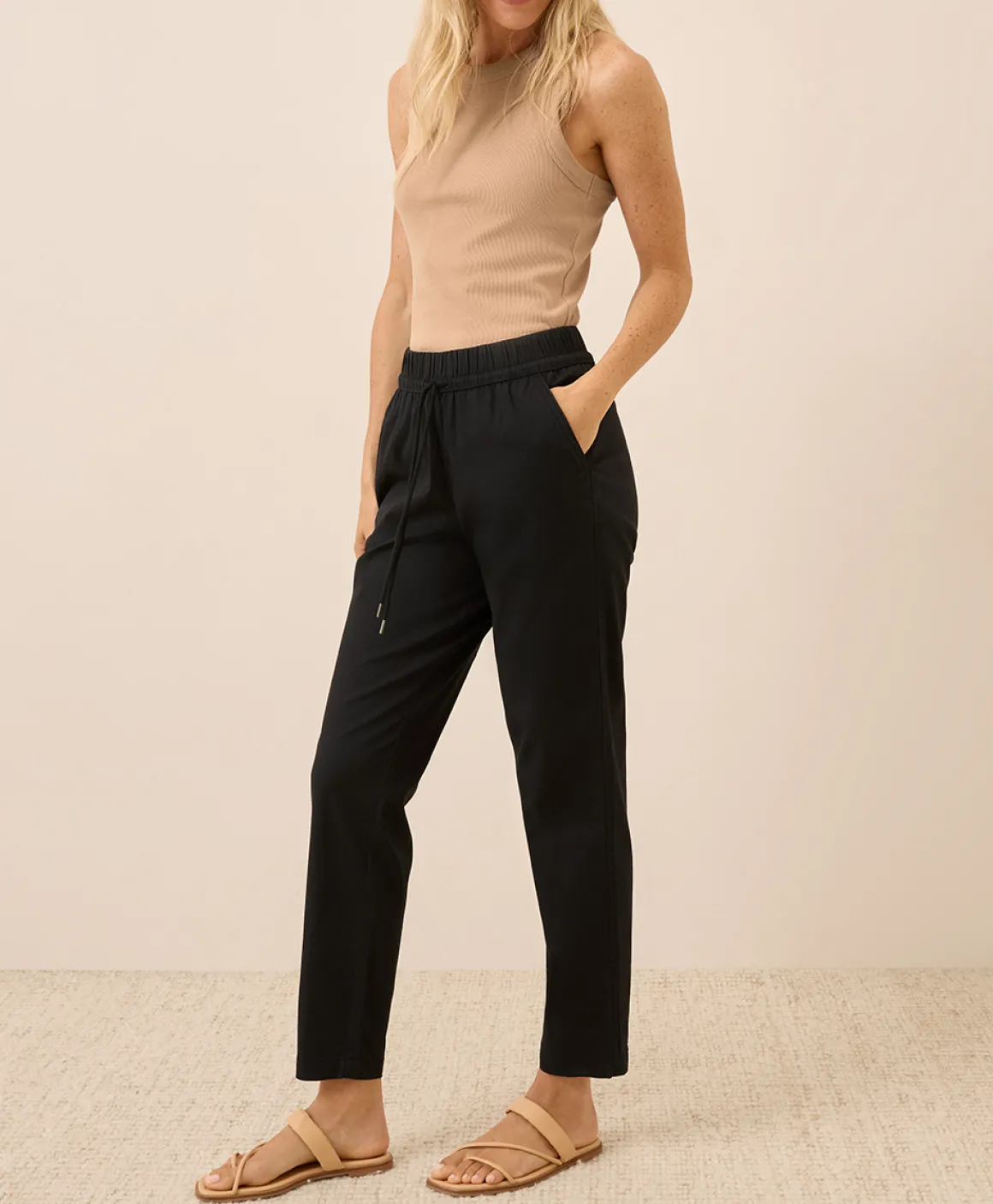 Organic Daily Twill Ultra-High Rise Tapered Pant