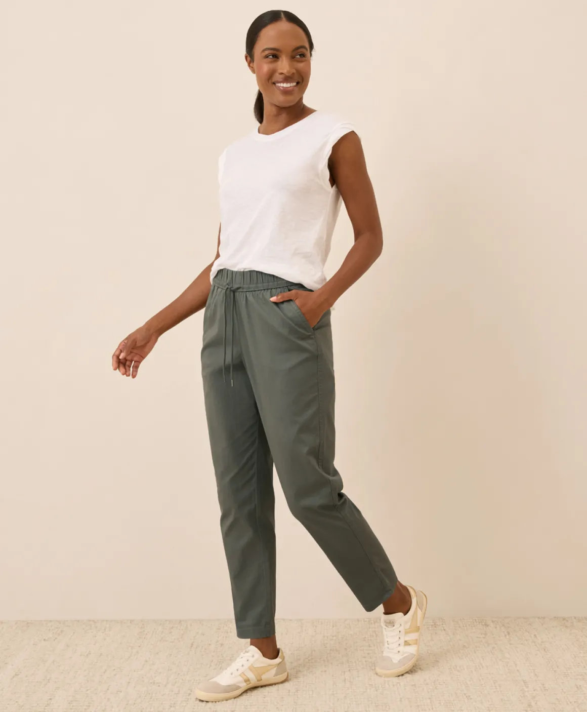 Organic Daily Twill Ultra-High Rise Tapered Pant