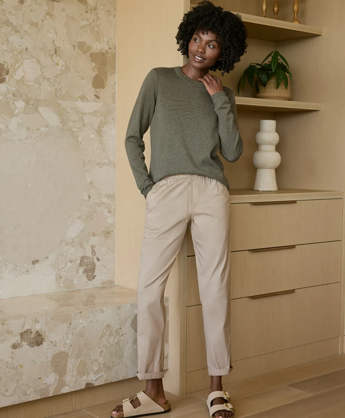 Organic Daily Twill Ultra-High Rise Tapered Pant