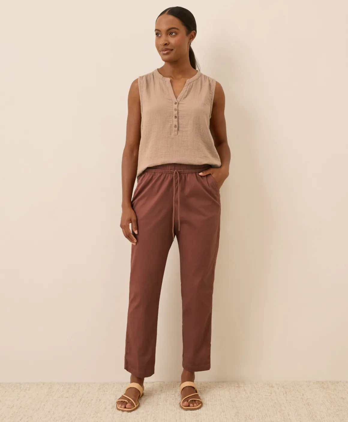 Organic Daily Twill Ultra-High Rise Tapered Pant
