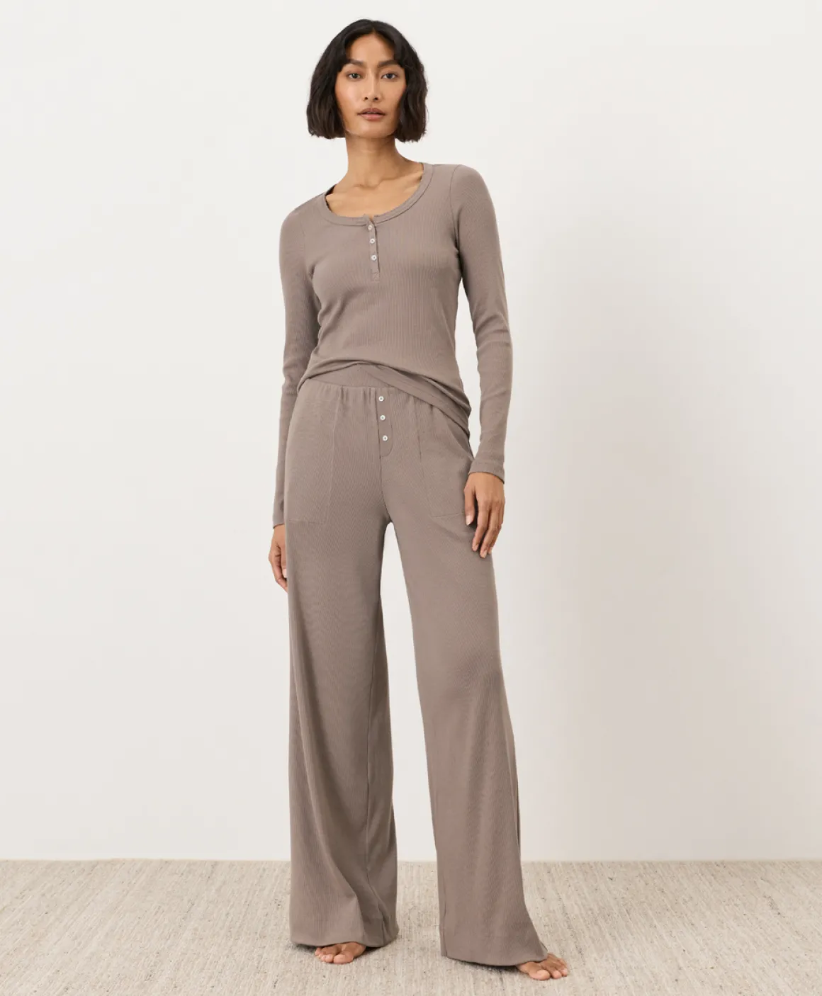 Organic Dream Rib Slim Henley