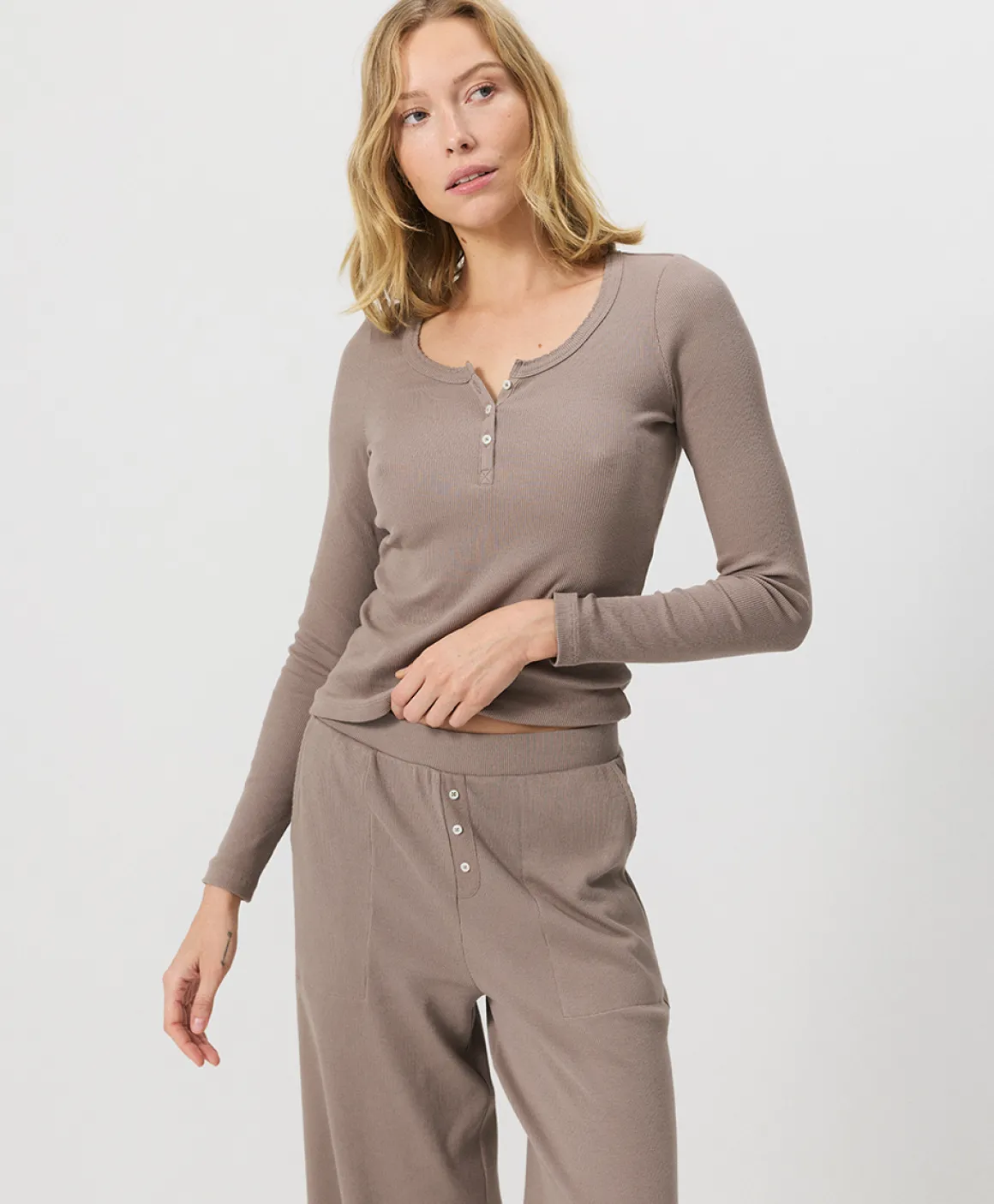 Organic Dream Rib Slim Henley