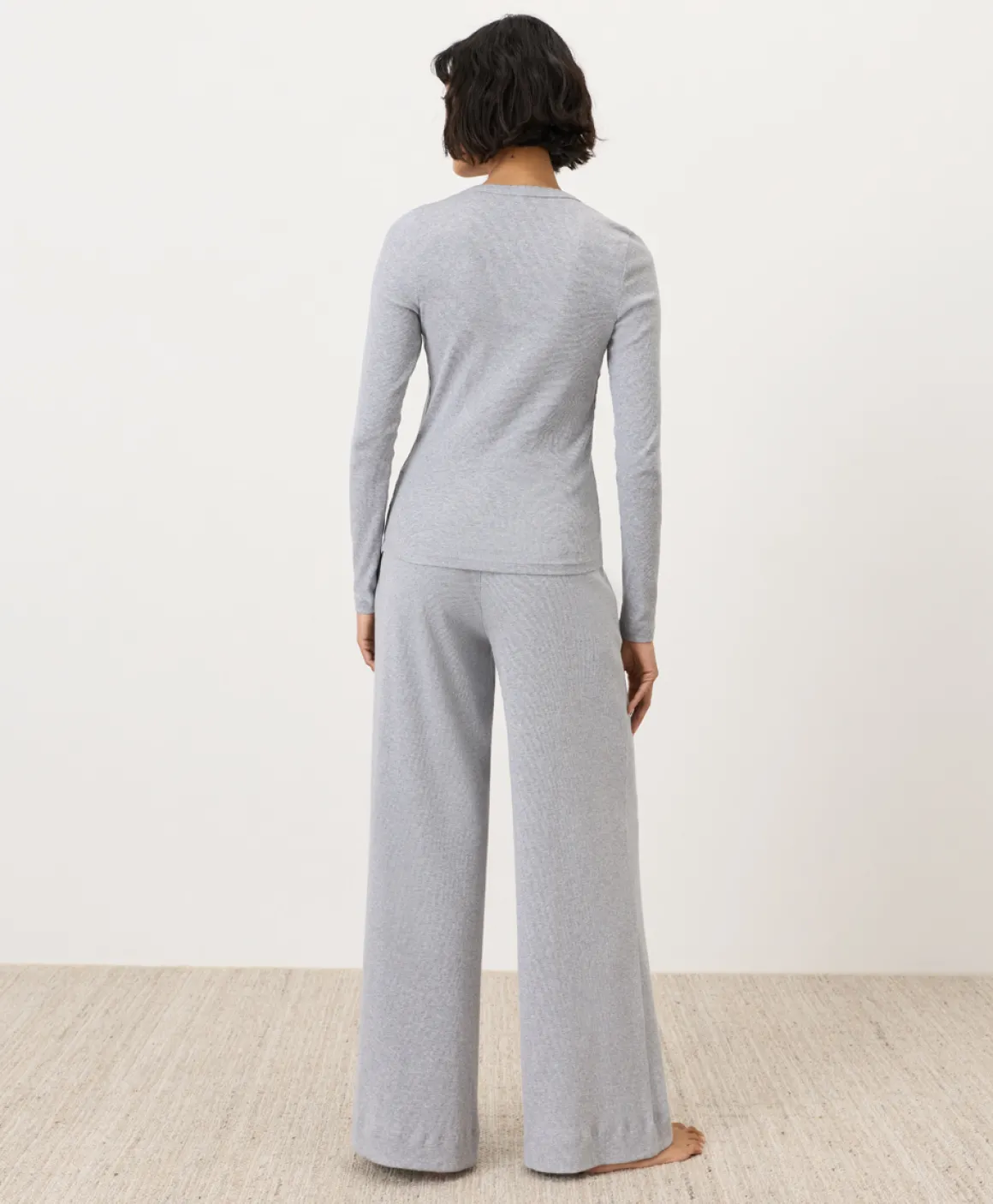 Organic Dream Rib Wide Leg Lounge Pant