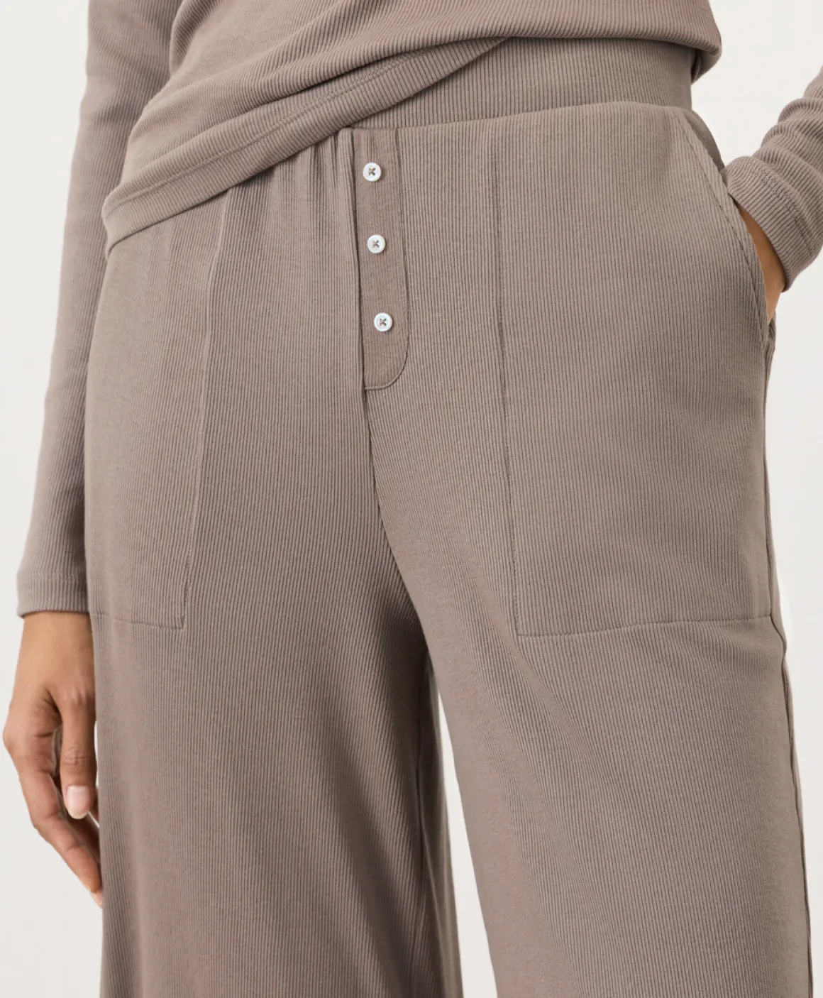 Organic Dream Rib Wide Leg Lounge Pant