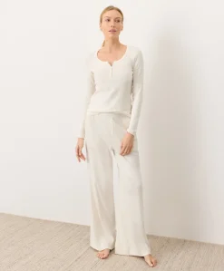 Organic Dream Rib Wide Leg Lounge Pant