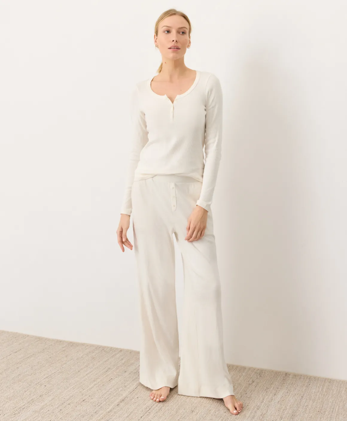Organic Dream Rib Wide Leg Lounge Pant