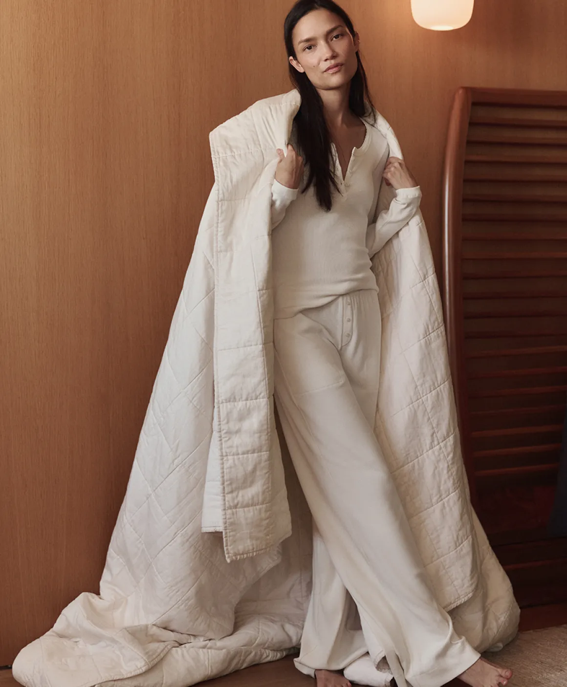 Organic Dream Rib Wide Leg Lounge Pant