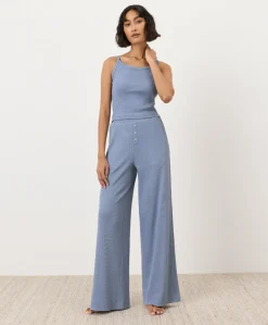 Organic Dream Rib Wide Leg Lounge Pant
