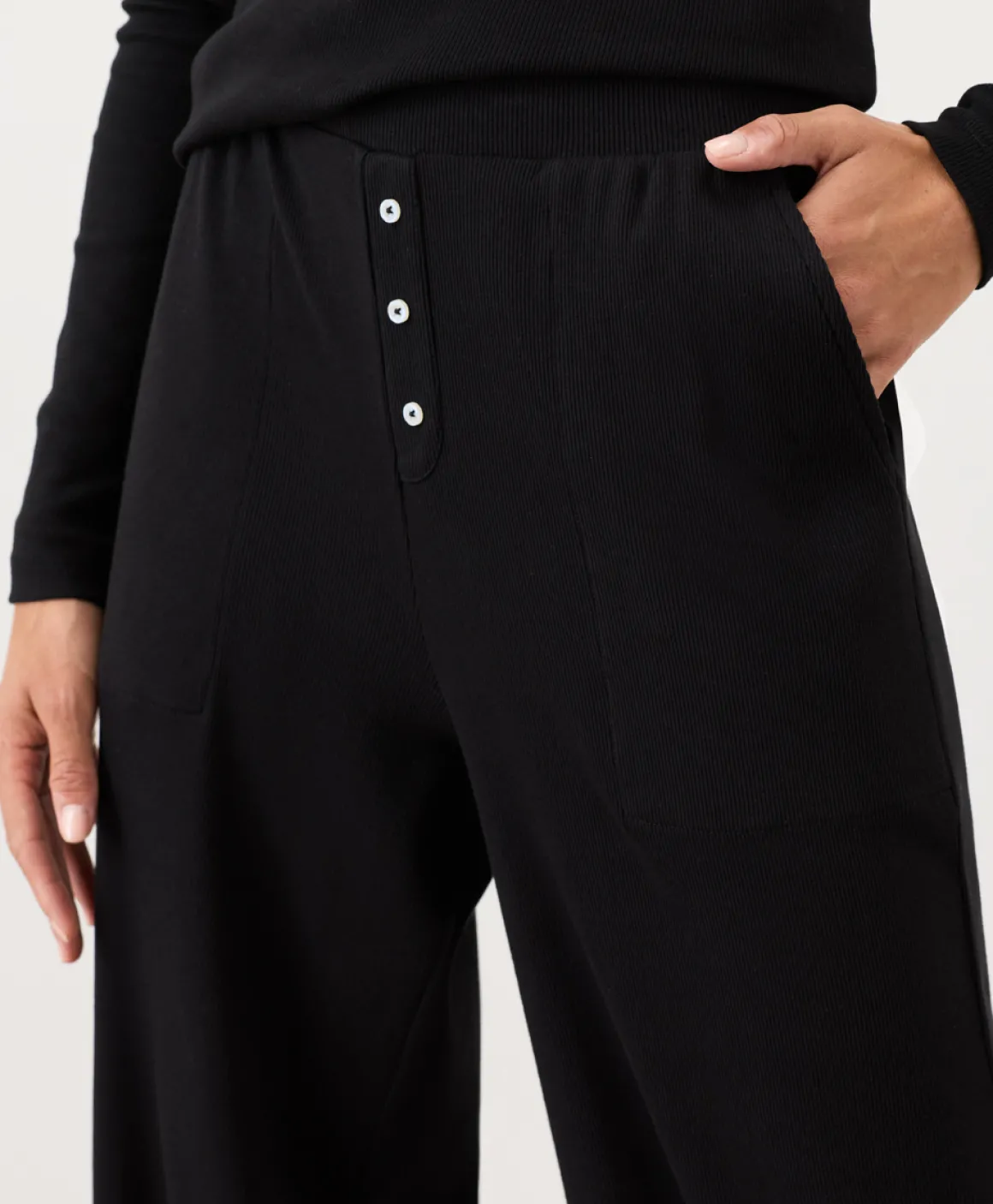 Organic Dream Rib Wide Leg Lounge Pant
