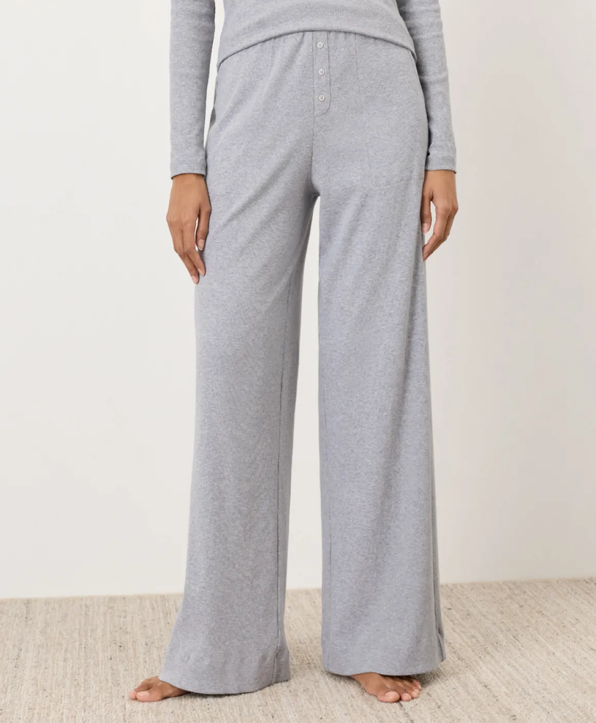 Organic Dream Rib Wide Leg Lounge Pant