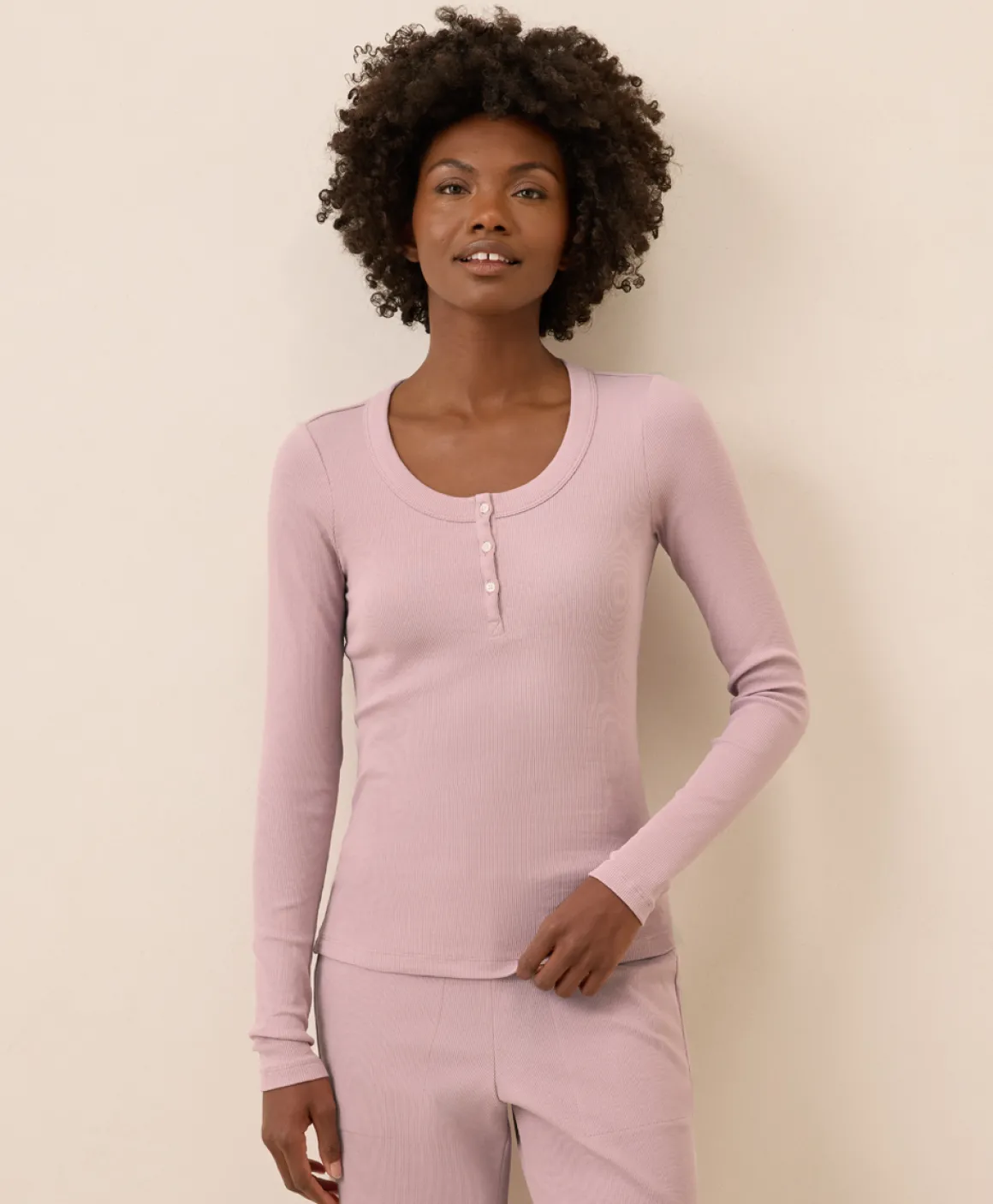 Organic Easy Rib Slim Henley