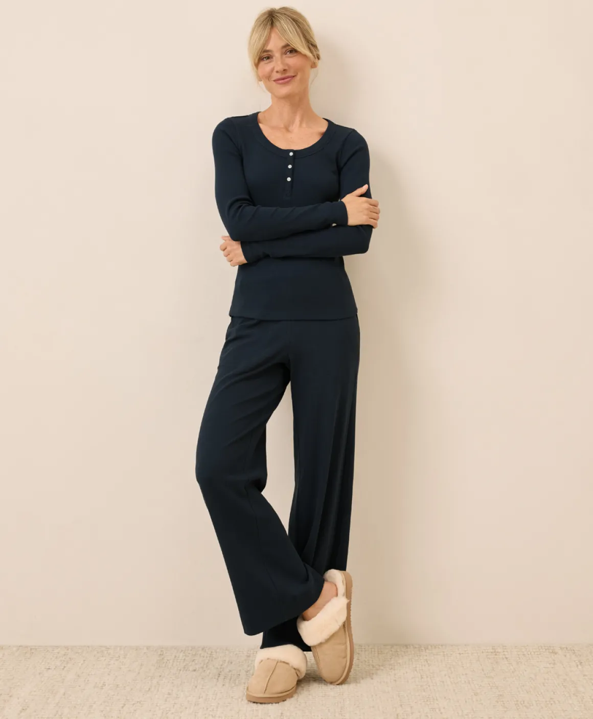 Organic Easy Rib Slim Henley