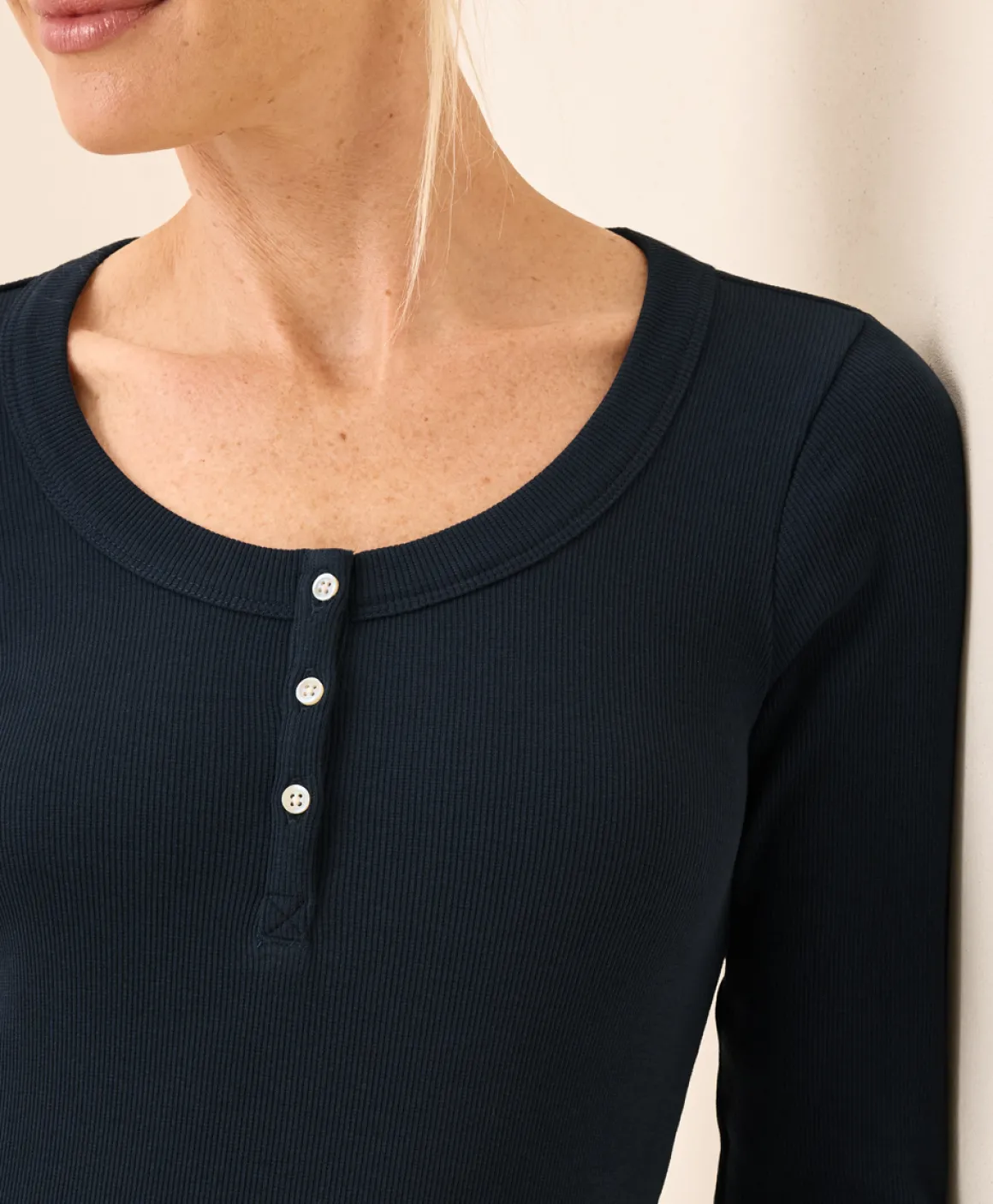 Organic Easy Rib Slim Henley