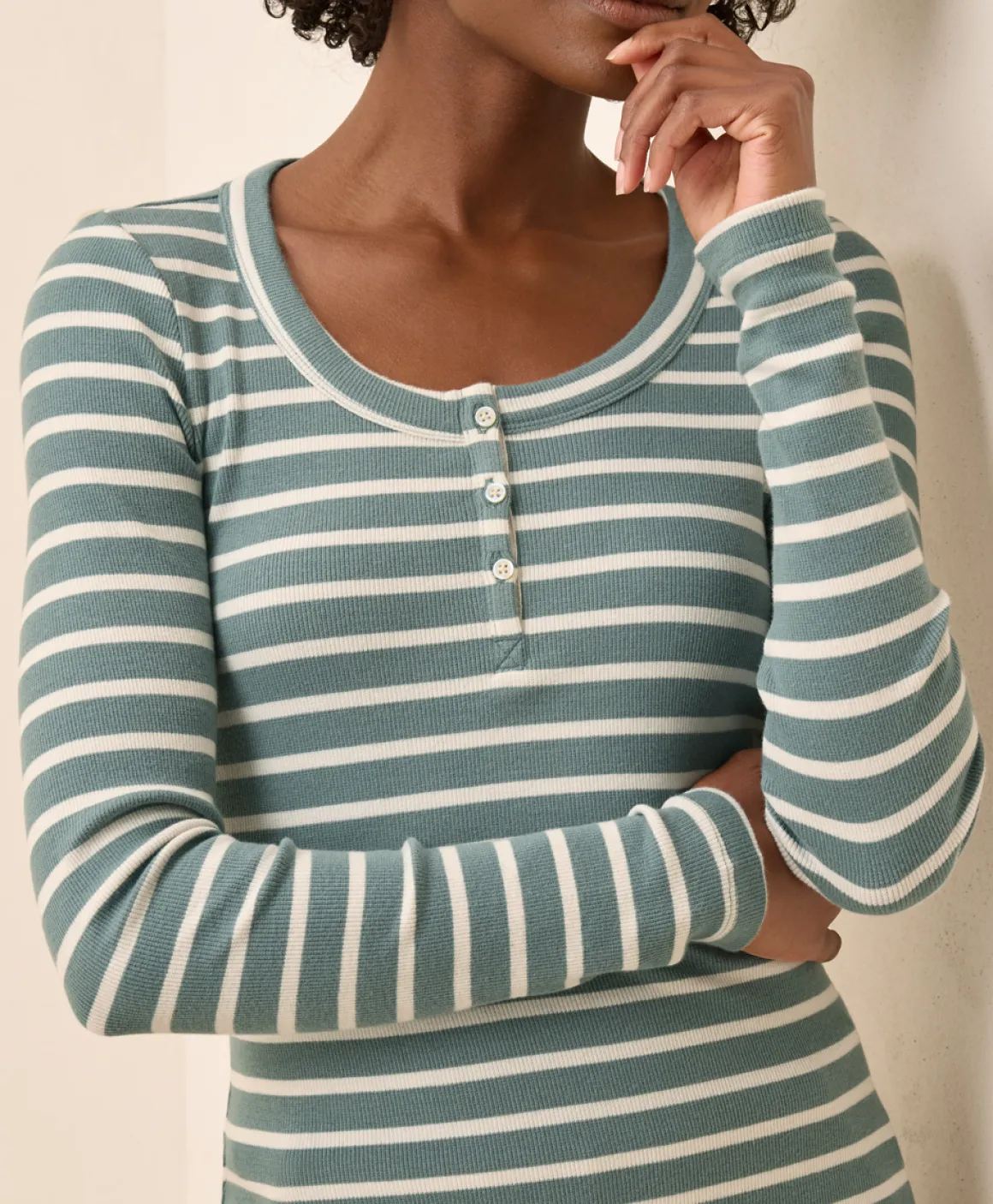 Organic Easy Rib Slim Henley