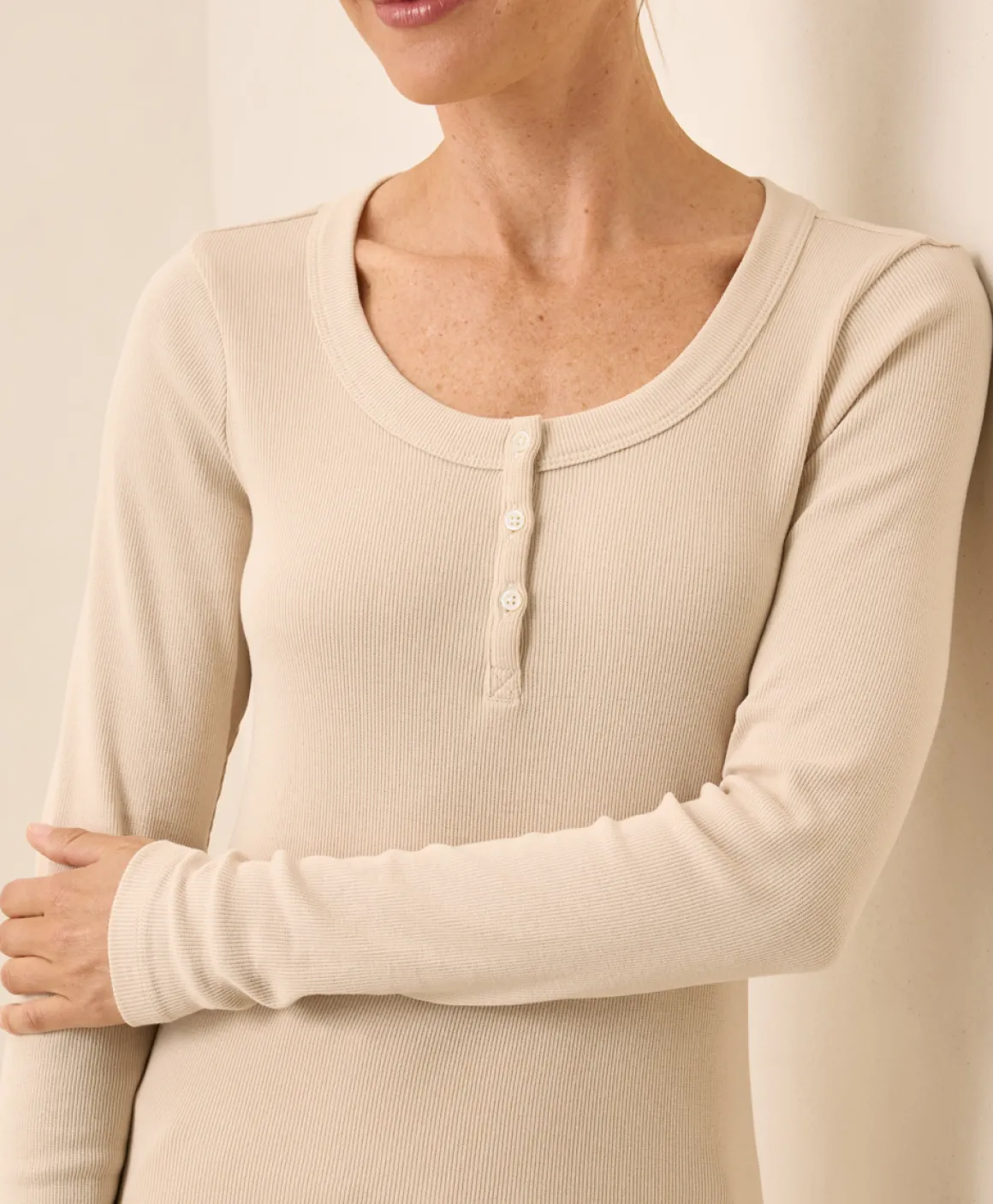 Organic Easy Rib Slim Henley