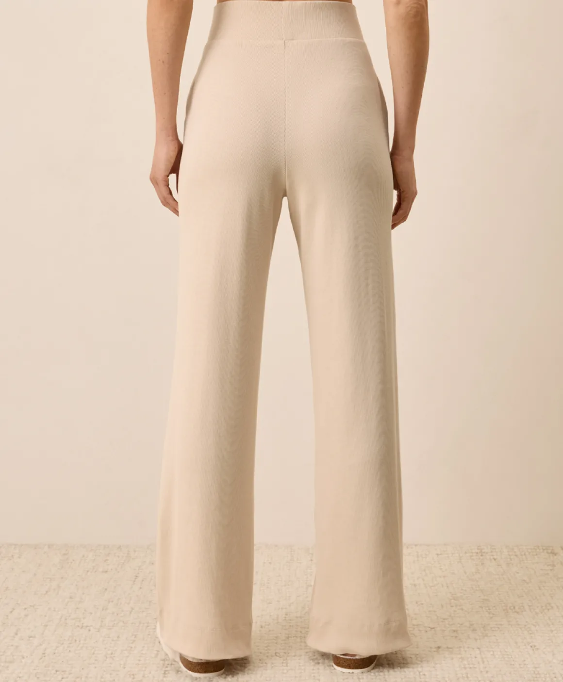 Organic Easy Rib Wide Leg Lounge Pant