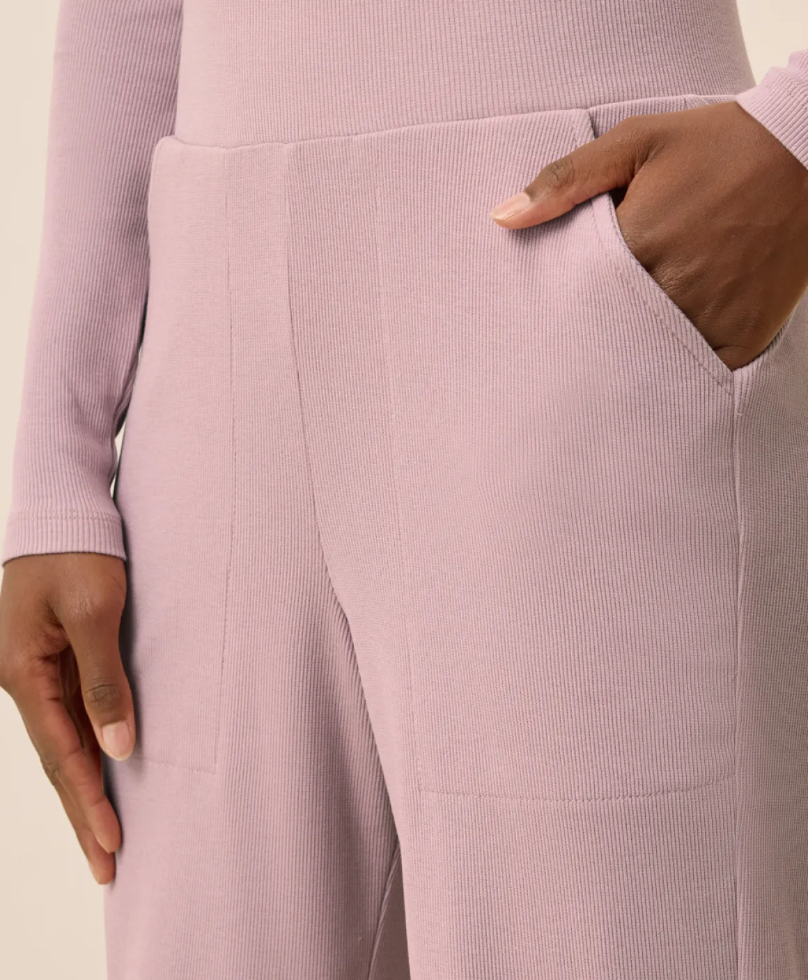 Organic Easy Rib Wide Leg Lounge Pant
