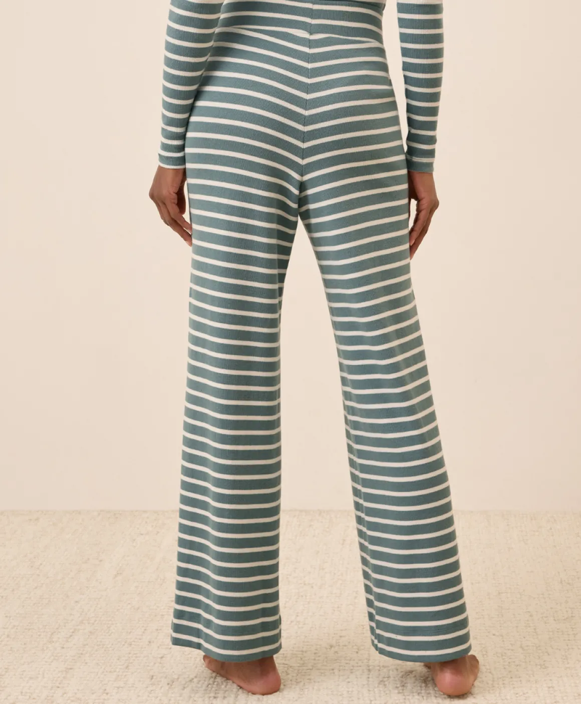 Organic Easy Rib Wide Leg Lounge Pant