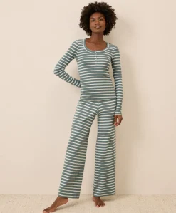 Organic Easy Rib Wide Leg Lounge Pant