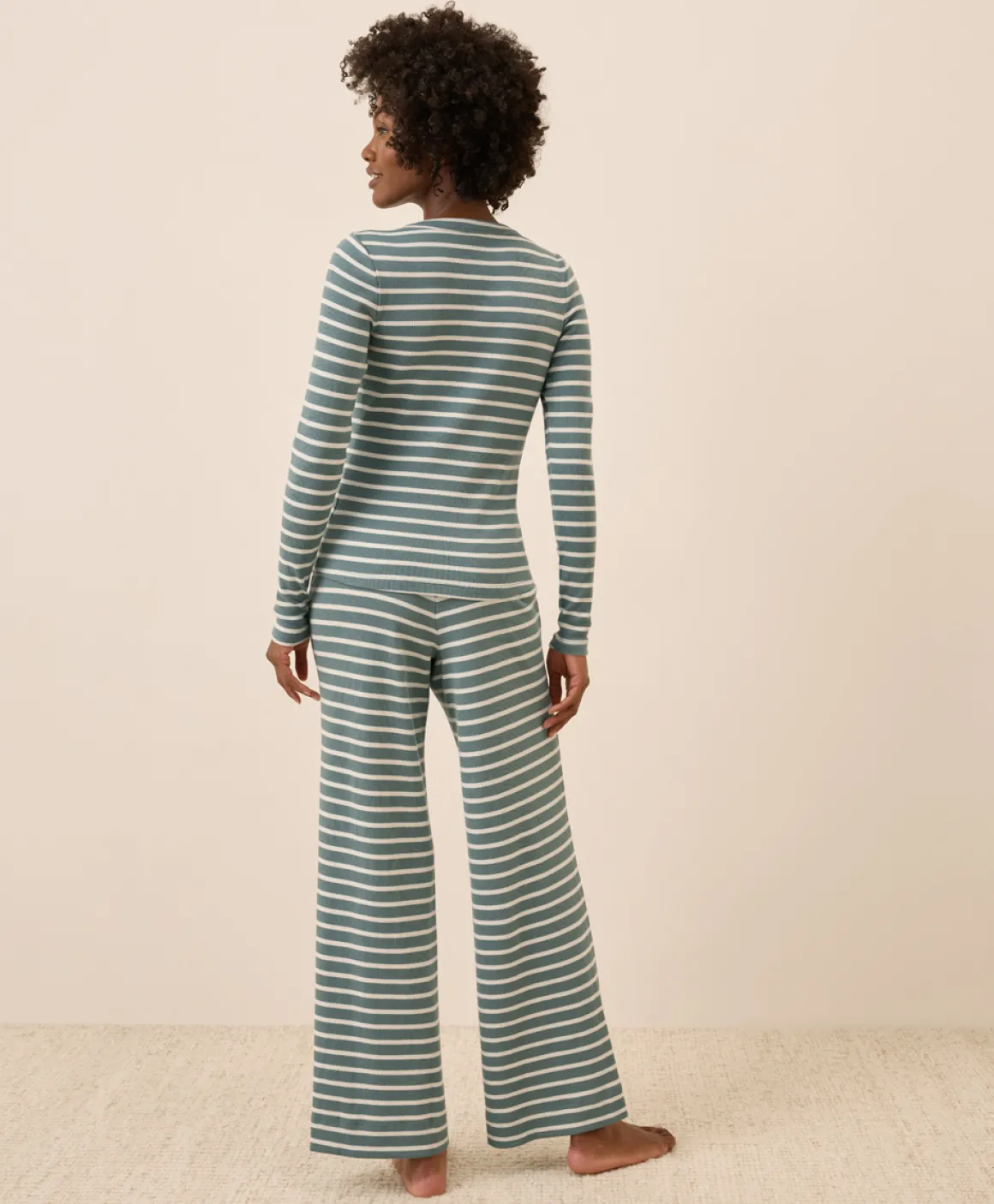 Organic Easy Rib Wide Leg Lounge Pant