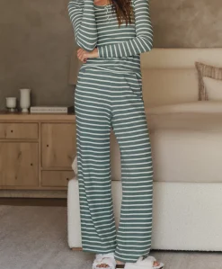 Organic Easy Rib Wide Leg Lounge Pant
