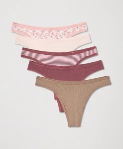 Organic Everyday Classic Fit Thong 5-Pack