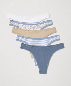 Organic Everyday Classic Fit Thong 5-Pack