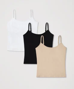 Organic Everyday Shelf Bra Cami 3-Pack