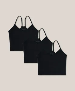 Organic Everyday Shelf Bra Cropped Camisole 3-Pack