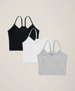 Organic Everyday Shelf Bra Cropped Camisole 3-Pack