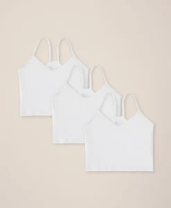 Organic Everyday Shelf Bra Cropped Camisole 3-Pack