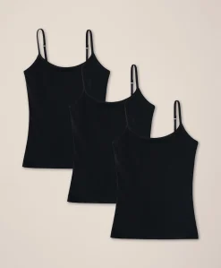 Organic Everyday Shelf Bra Long Camisole 3-Pack