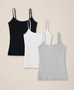 Organic Everyday Shelf Bra Long Camisole 3-Pack